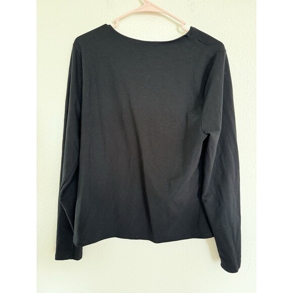 Boden Casual Black Twist Front Shirt Size 20 Classic Blouse Grunge Basic Top - Picture 2 of 6